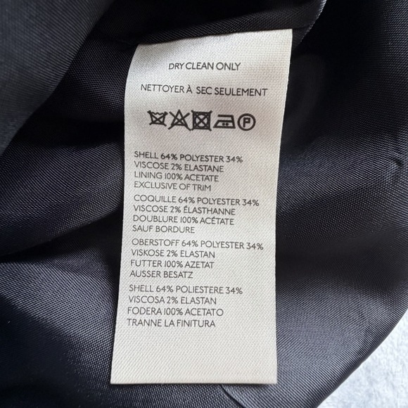 Anthropologie Maeve Blazer Jacket Women Sz L Gray 80s Boxy Secretary - Picture 5 of 7